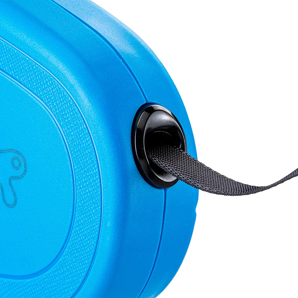 Laisse rétractable pour chiens de taille moyenne flippy one tape s, sangle extensible 4 m, max 15 kg, bleu