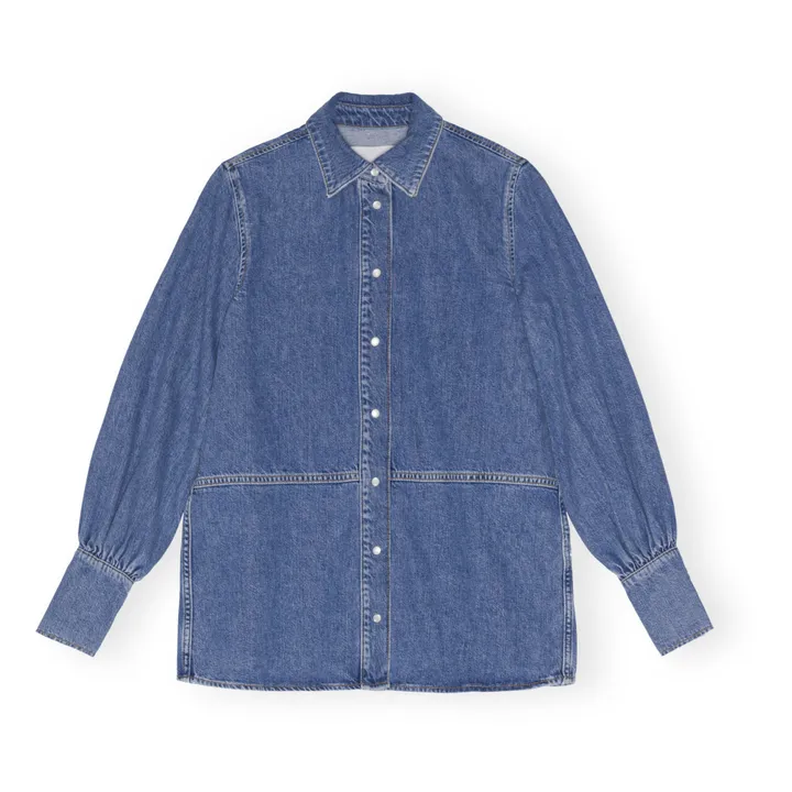 Ganni Chemise Future Denim Coton Recyclé et Bio | Dark Blue