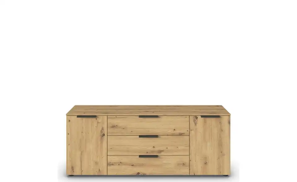 Sideboard Eiche Artisan (Nachbildung) Eiche Artisan (Nachbildung) Front: Dekor, Oberboden: Dekor Graphit