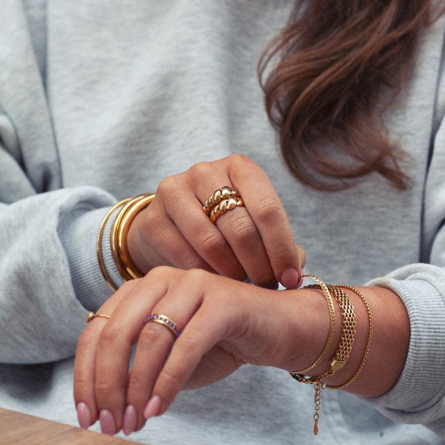Timi Of Sweden Nori Link Chain Bracelet Stainless Steel Gold