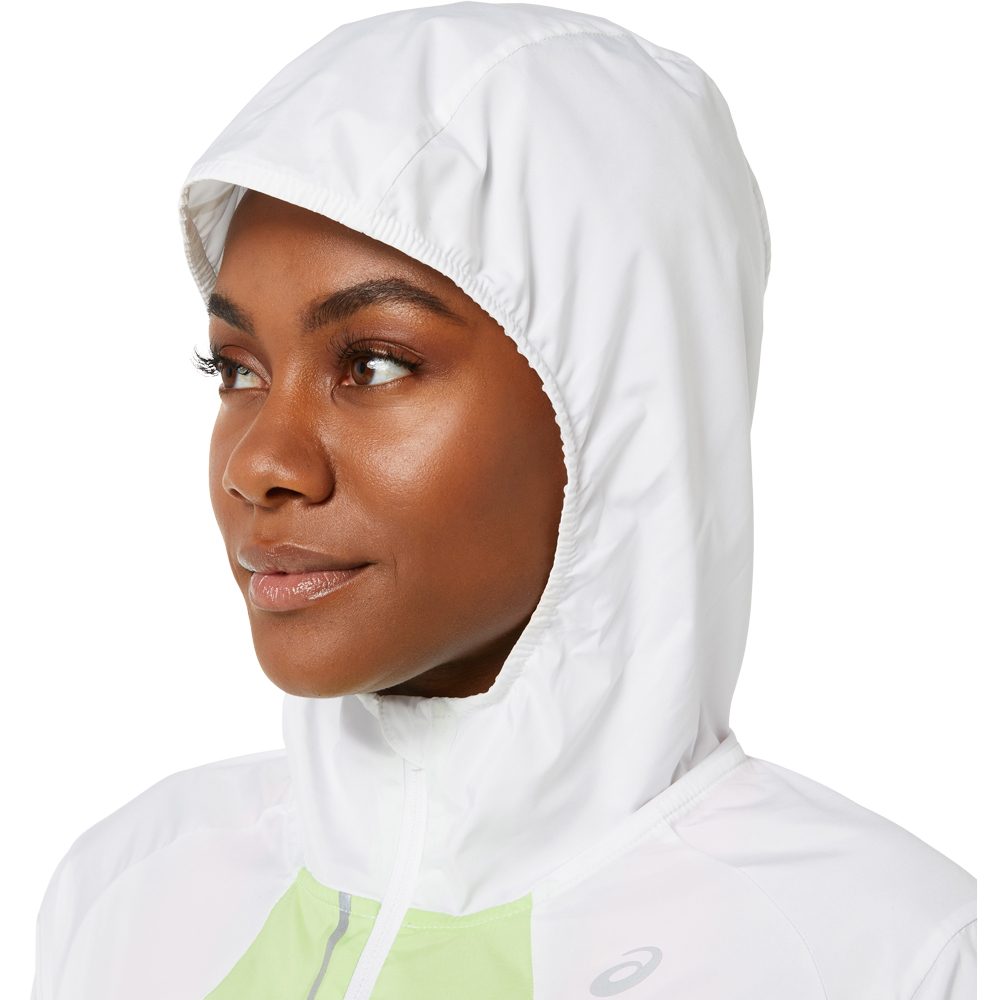 ASICS Lite-Show Laufjacke Damen brilliant white lime green