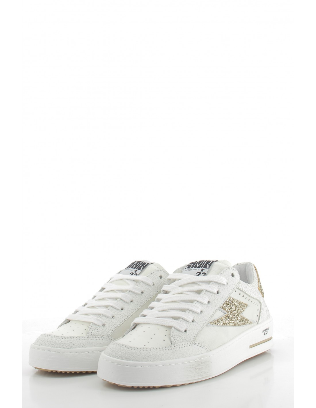 semerdjian Baskets de Ville Femme Noubar Blanc/Doré