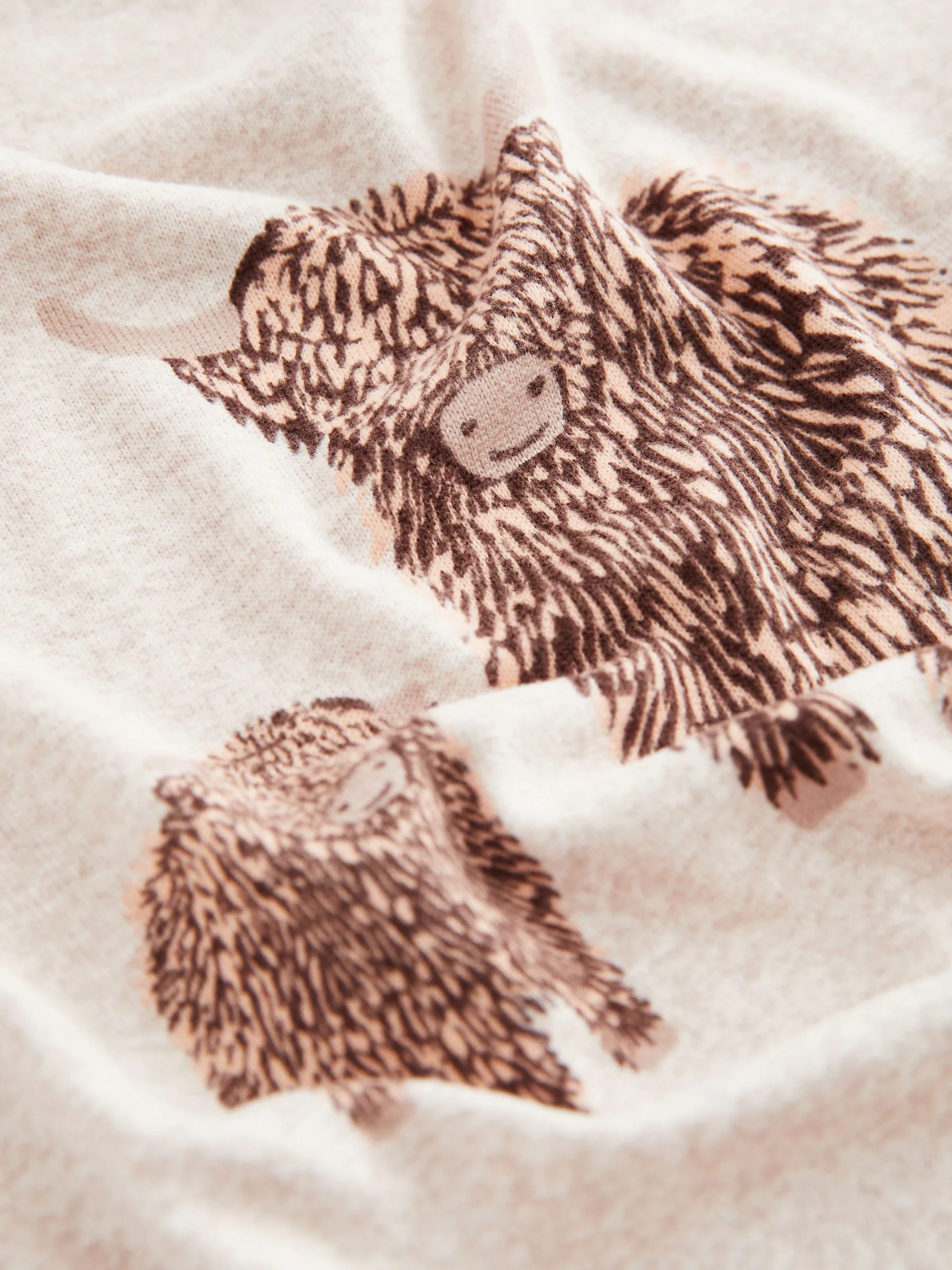 Ecru - Hamish The Highland Cow Behaaglijke Pyjama's met Lange mouwen