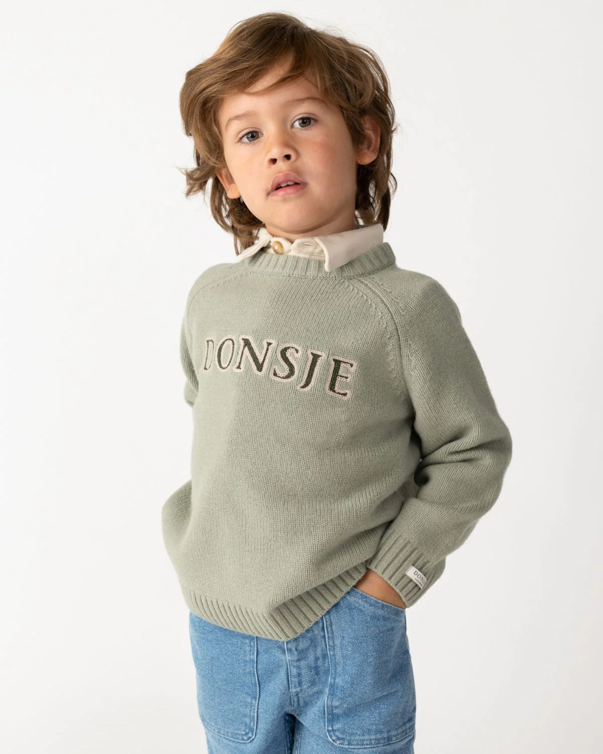 Fionn Merino Wool Sweater | Desert Green