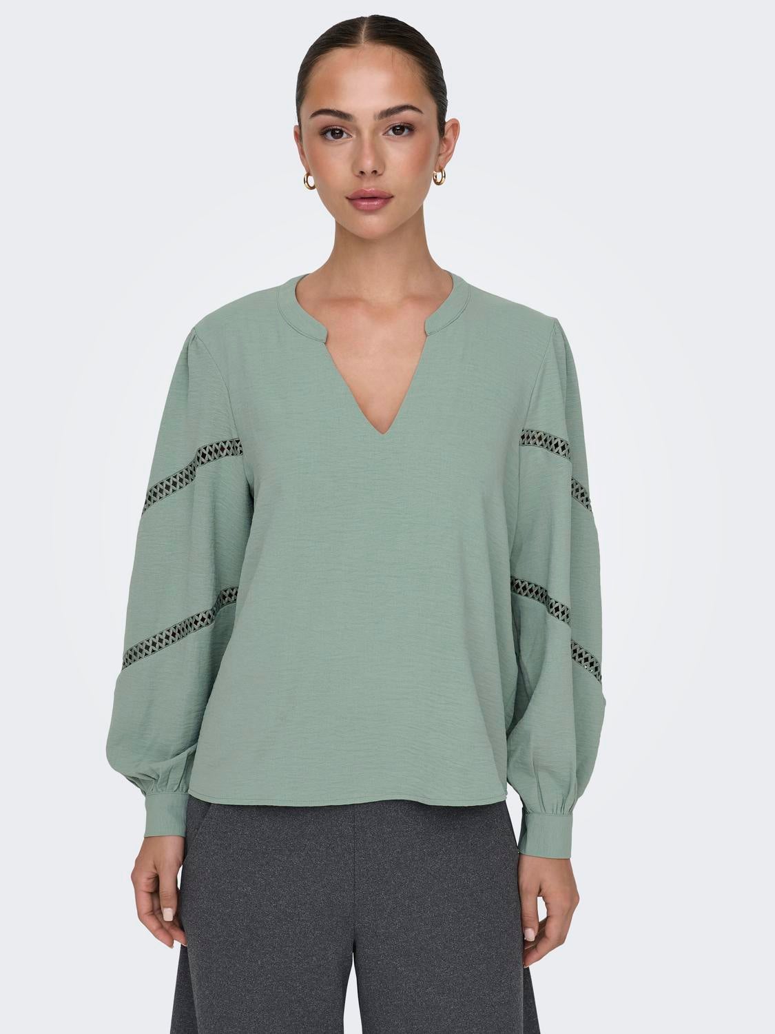 JDYLION Top Iceberg Green