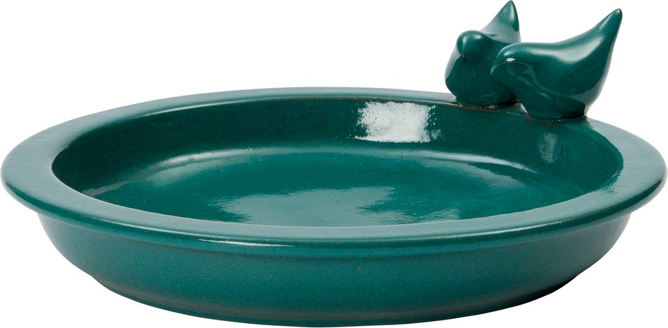 Intratuin vogel voeder- en drinkschaal Emmy groen/blauw D 32 H 11 cm