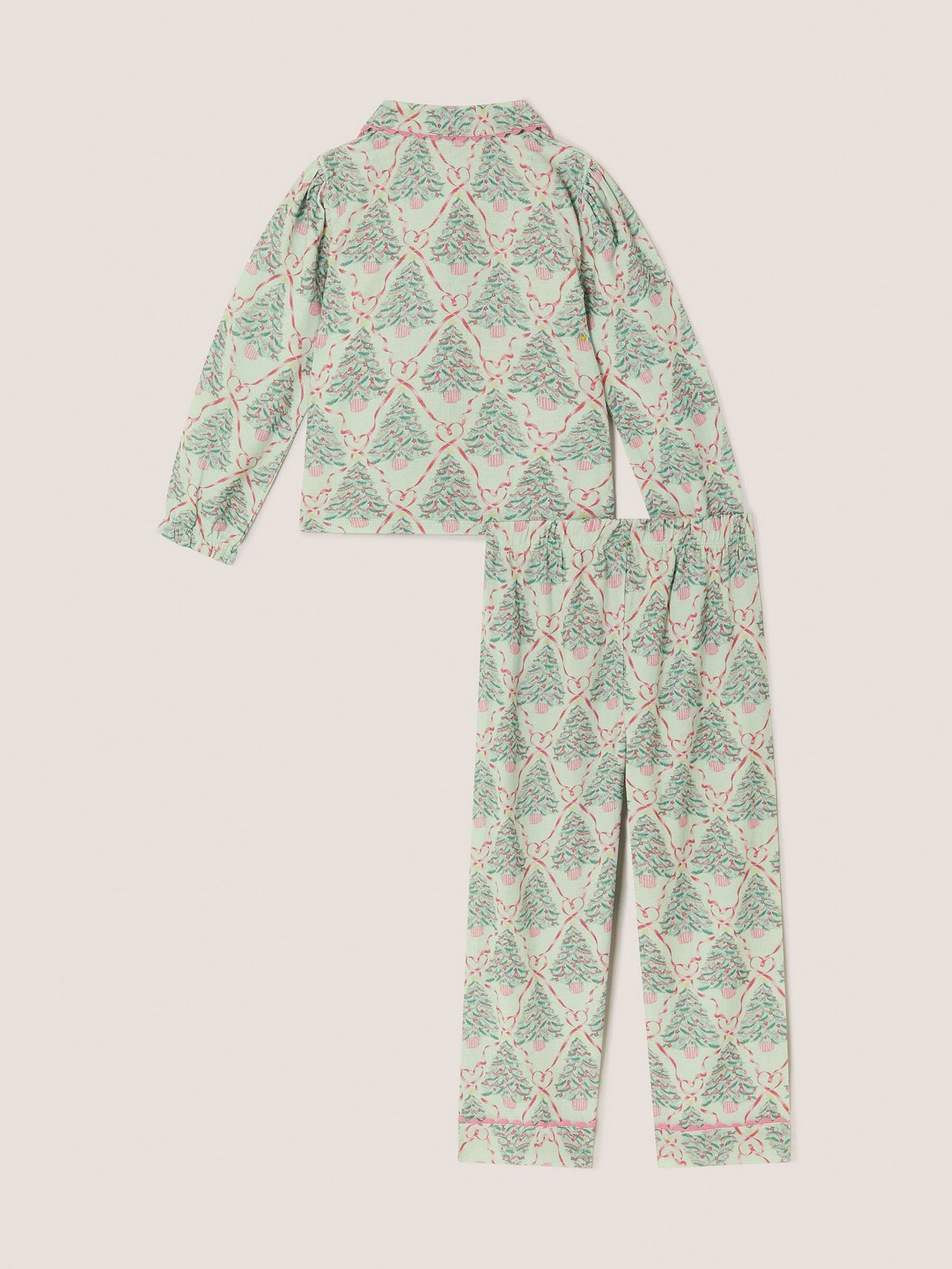 Monsoon lange pyjama met kerstboomprint