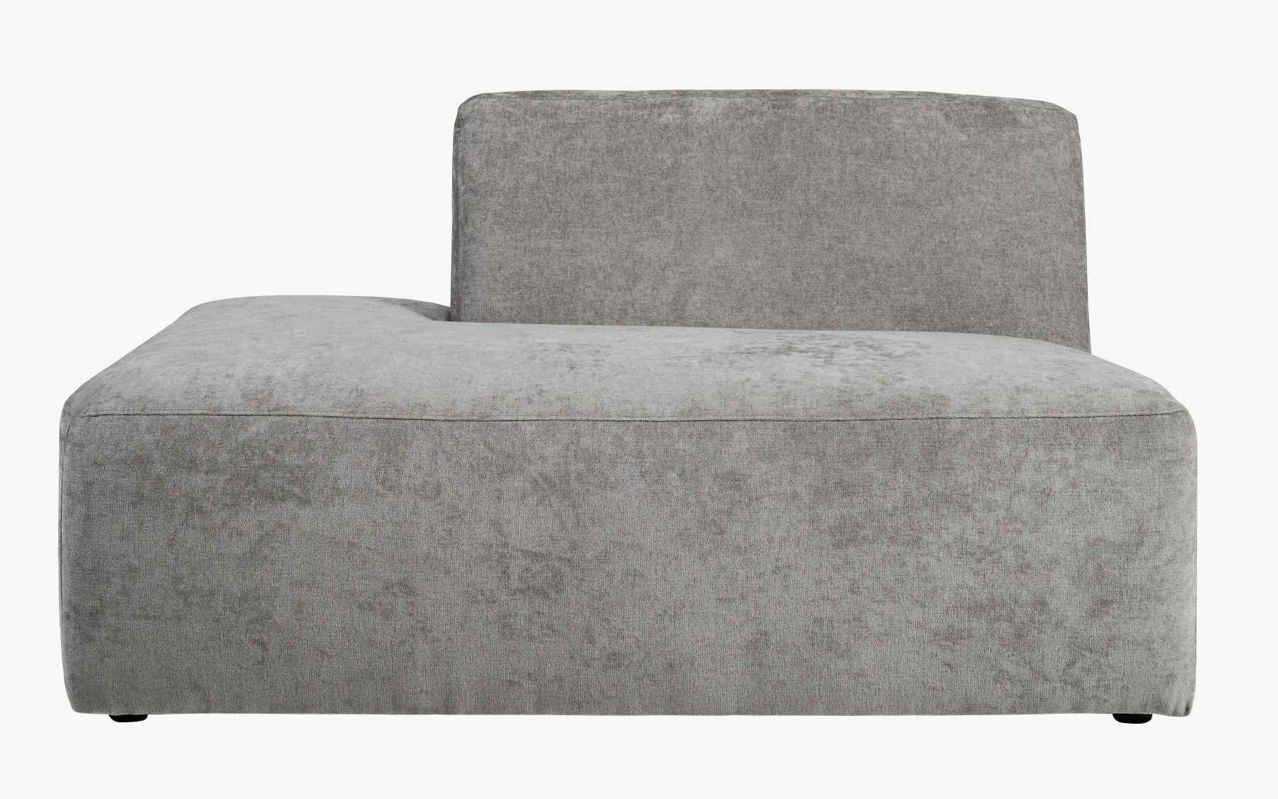 Modulsofa åpen ende venstre grå - 134x93x73 cm