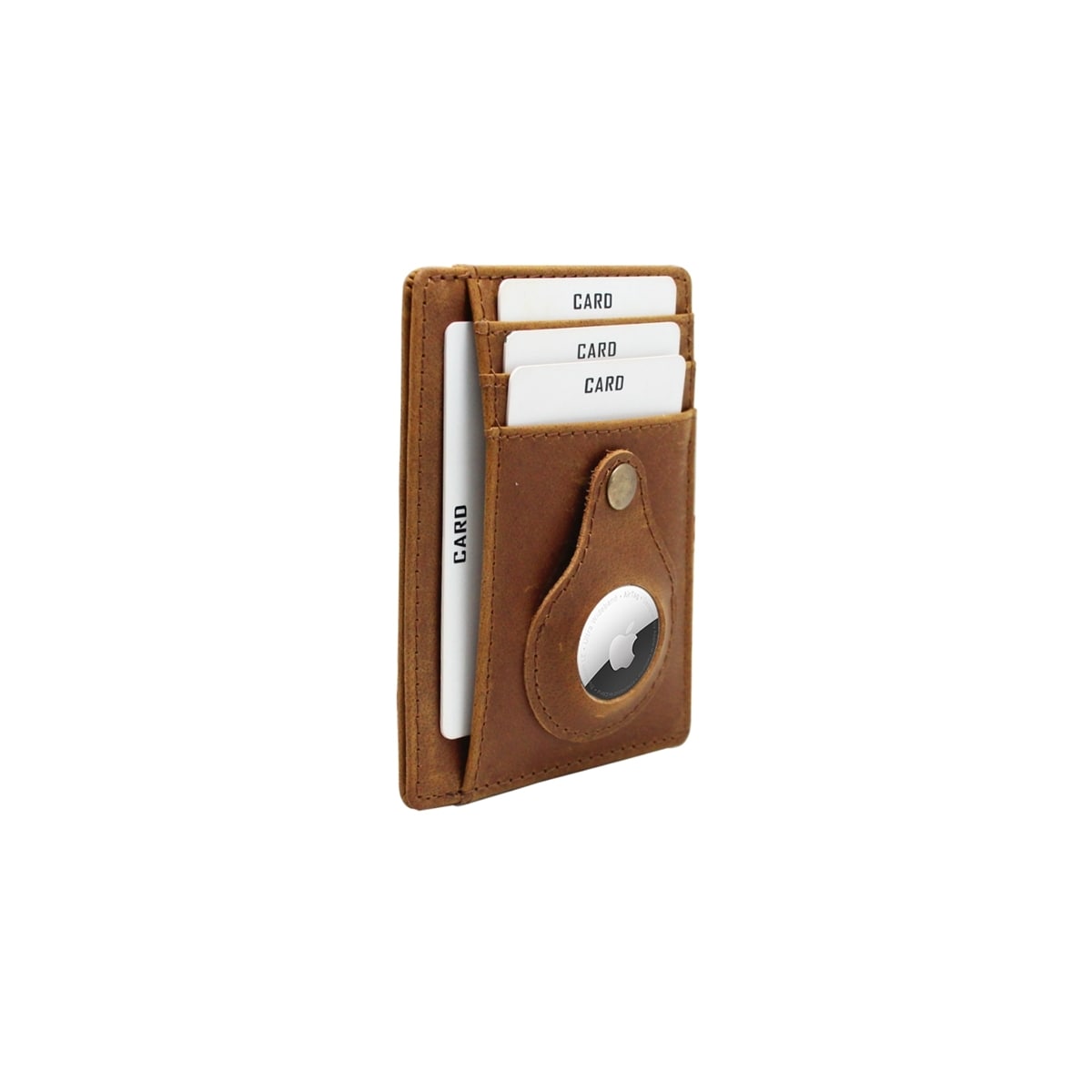 Kortholder med RFID-signalblokkering og Airtag-holder Brun