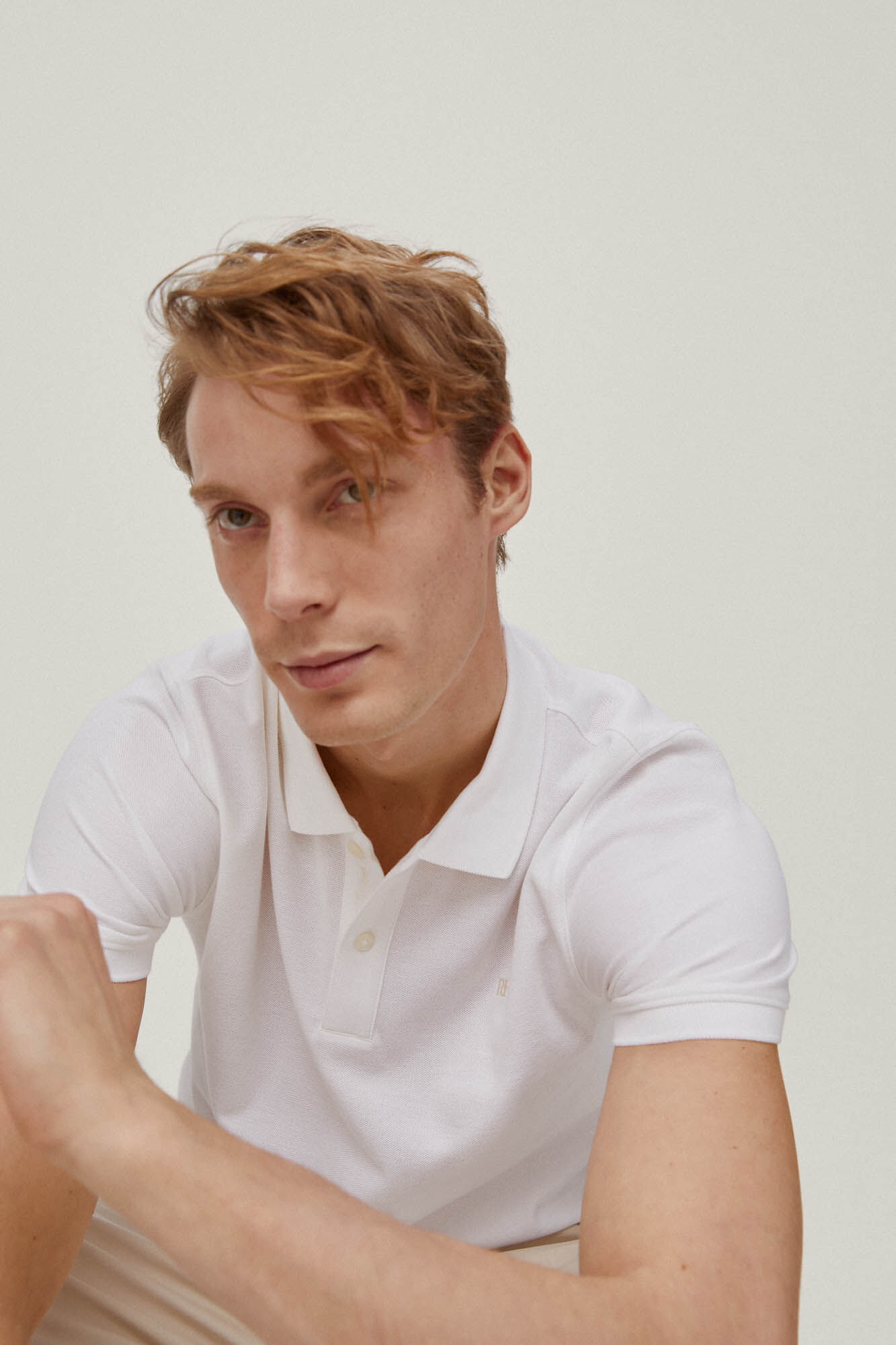 Camisa polo slim fit anti-odor - Branca