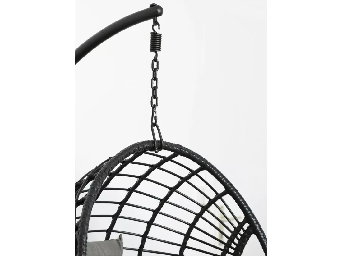 Fauteuil suspendu résine noire SOUTH BEACH