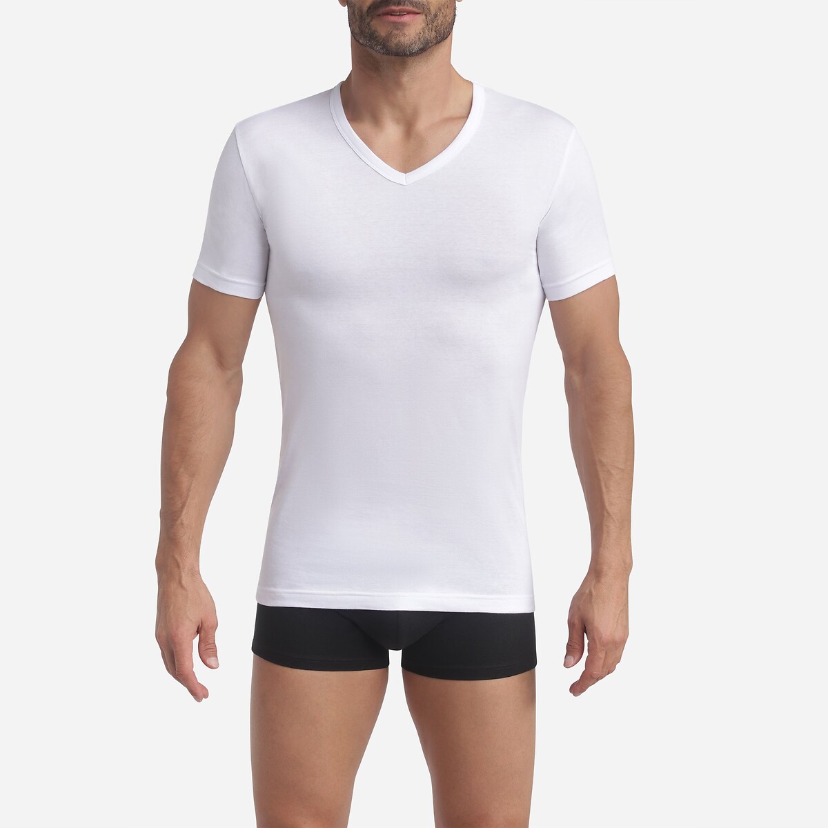 Conjunto de 2 camisetas lisas com decote em V