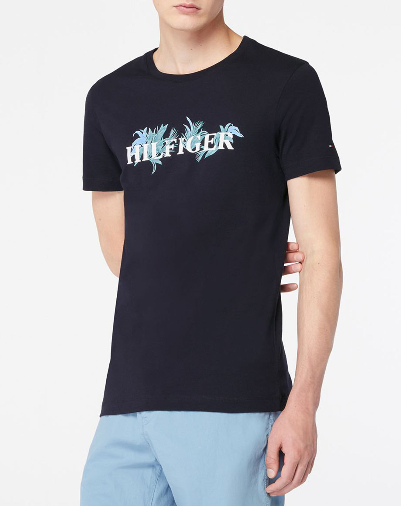 Tommy Hilfiger T-Shirt Palm Floral bleu marine