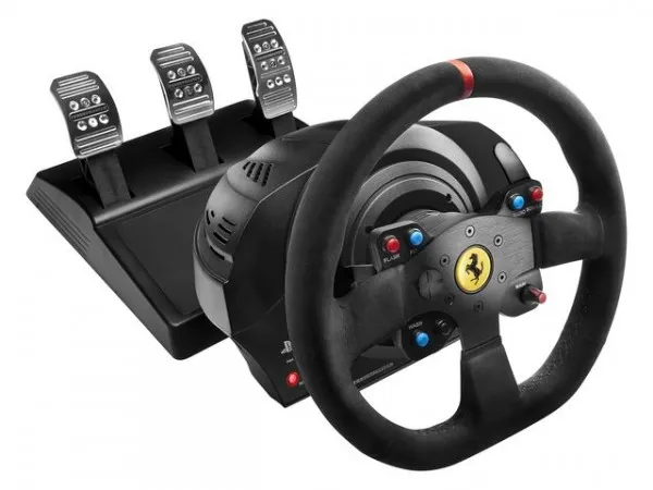 Thrustmaster Ferrari T300 Integral Racing - Alcantara - rat og pedalsæt - kabling - for PC, Sony PlayStation 3, Sony PlayStation 4, Sony PlayStation 5