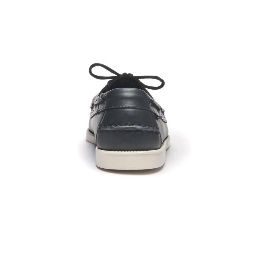 DOCKSIDES PORTLAND CUIR Black-Chaussures bateau pour homme en cuir noir