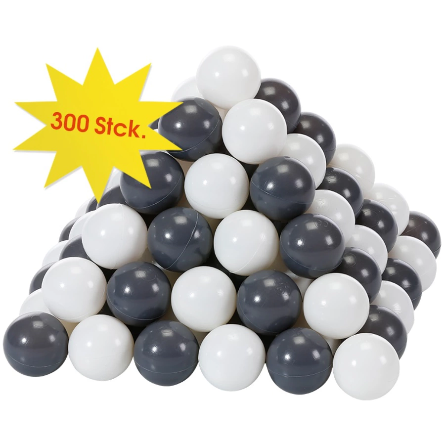 knorr toys® Bälleset Ø ca. 6 cm - 300 Bälle greycream