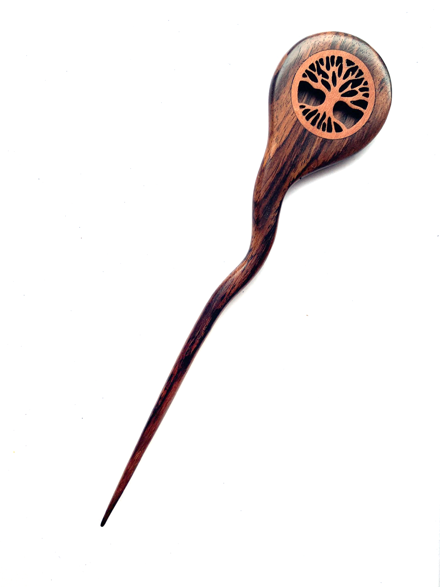 Haarnadel 'Tree of Life' aus Holz, L 17 cm, B 4 cm, H 0,7 cm günstig bestellen