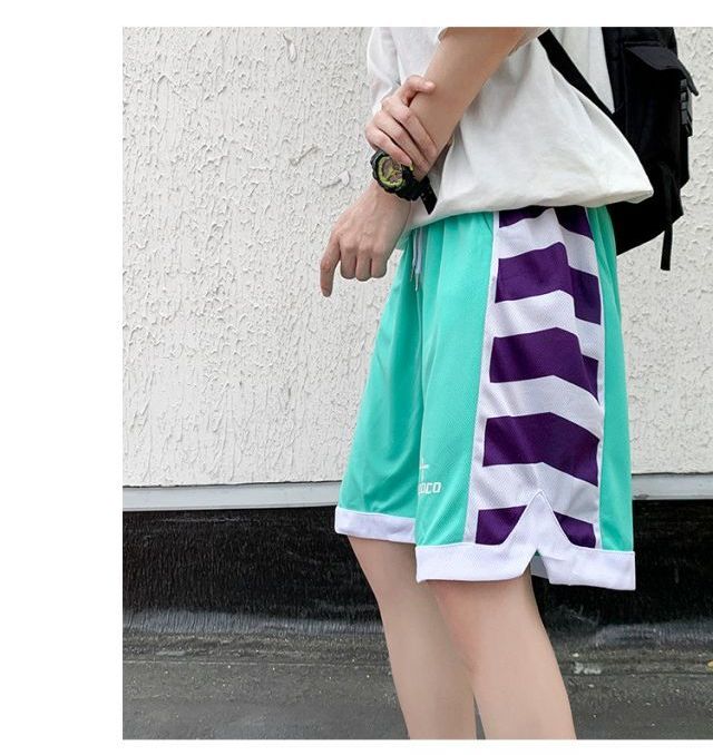 Urtishia - Gestreepte basketbalshorts