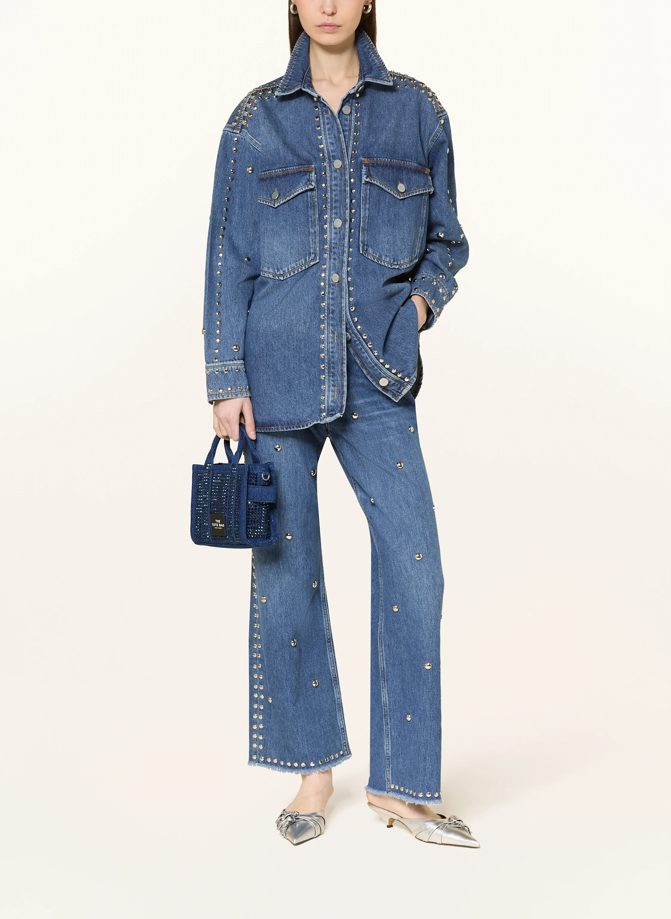 MARC JACOBS Umhängetasche TOTE BAG CRYSTAL mit Schmucksteinen