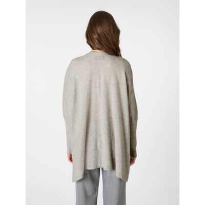 Damen-Strickjacke Merinowolle, Hellgrau