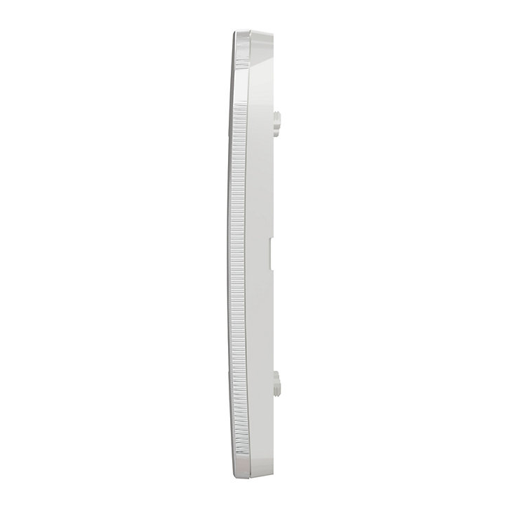 Plaque de finition double Schneider Electric Unica Déco aluminium blanc