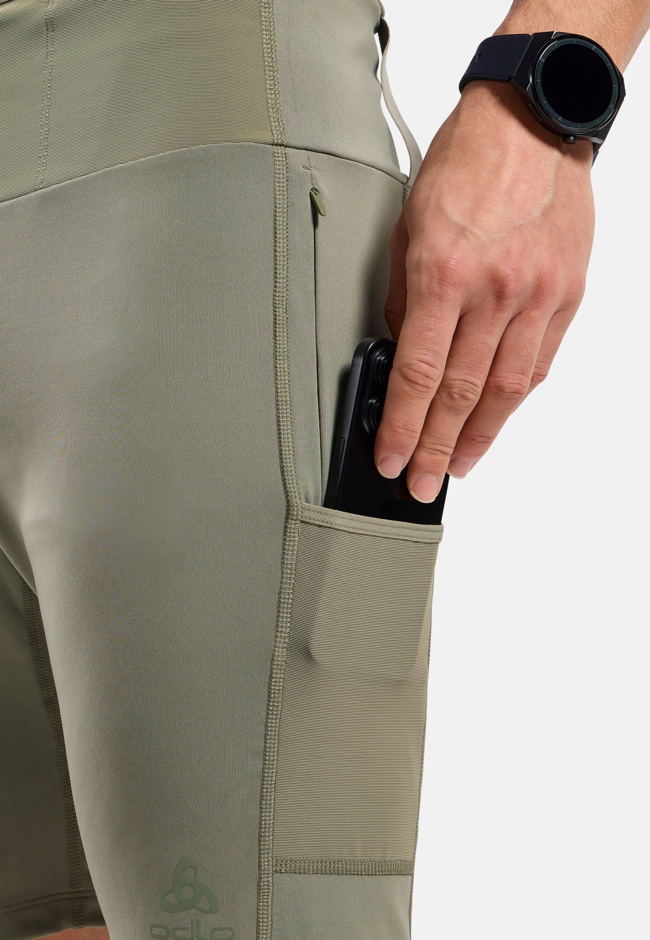 Kurze X-Alp Cargo-Trailrunning-Tights in vetiver