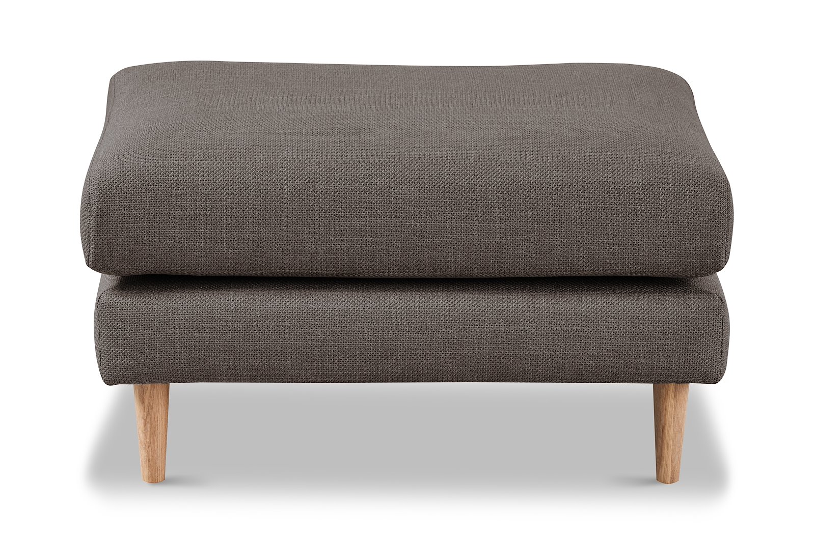 Lamar pall Tekstil Bjorn 45 Brown med mørke eike ben