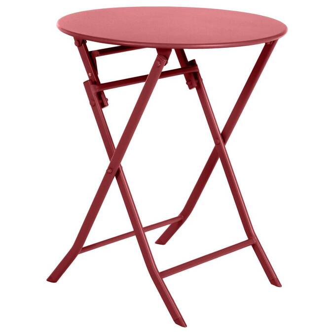 Table de jardin pliante ronde GREENSBORO Groseille