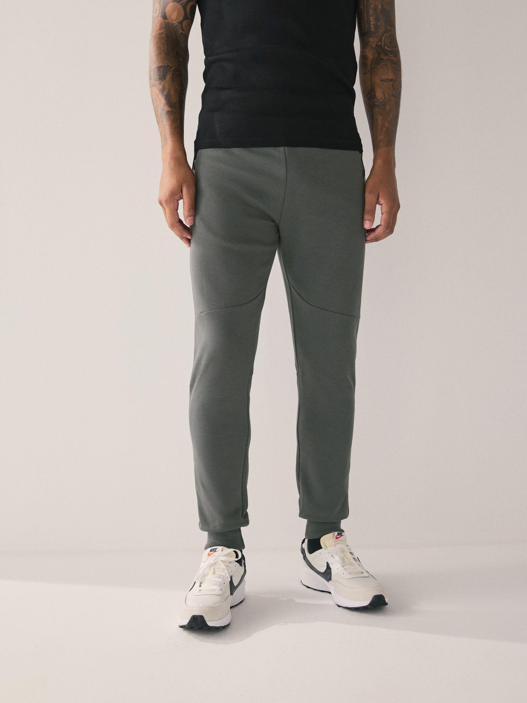 Zwart/Leisteen grijs - Athleisure Cuffed Joggers 2 Pack
