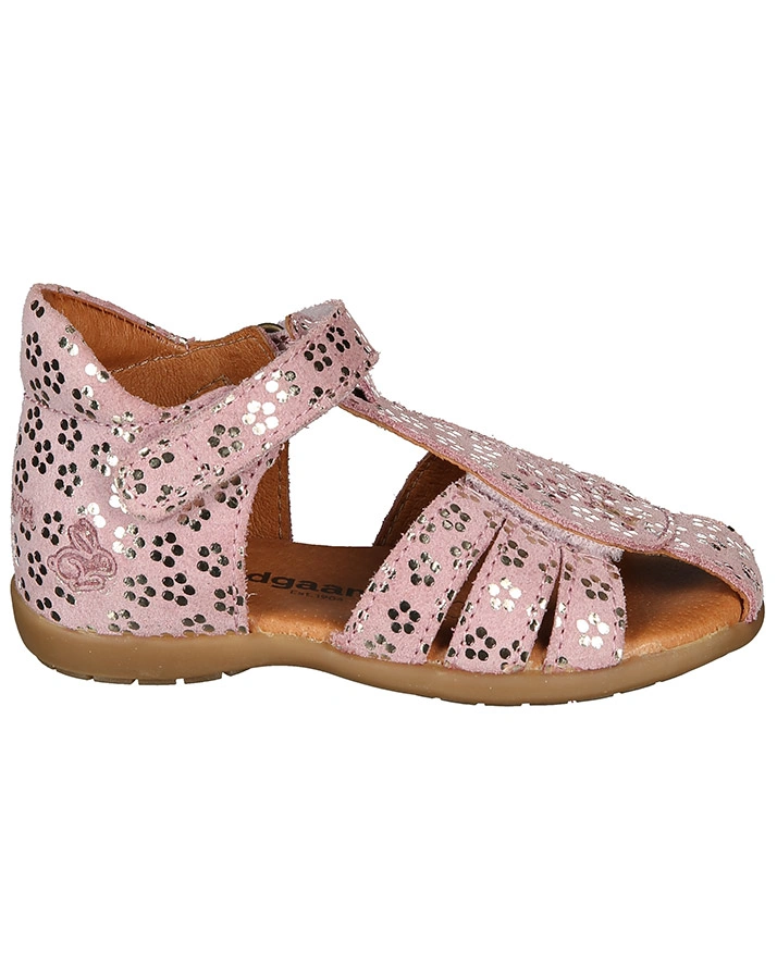 Lauflern-Sandalen CAROL II mit Blumenmuster in altrosa/gold