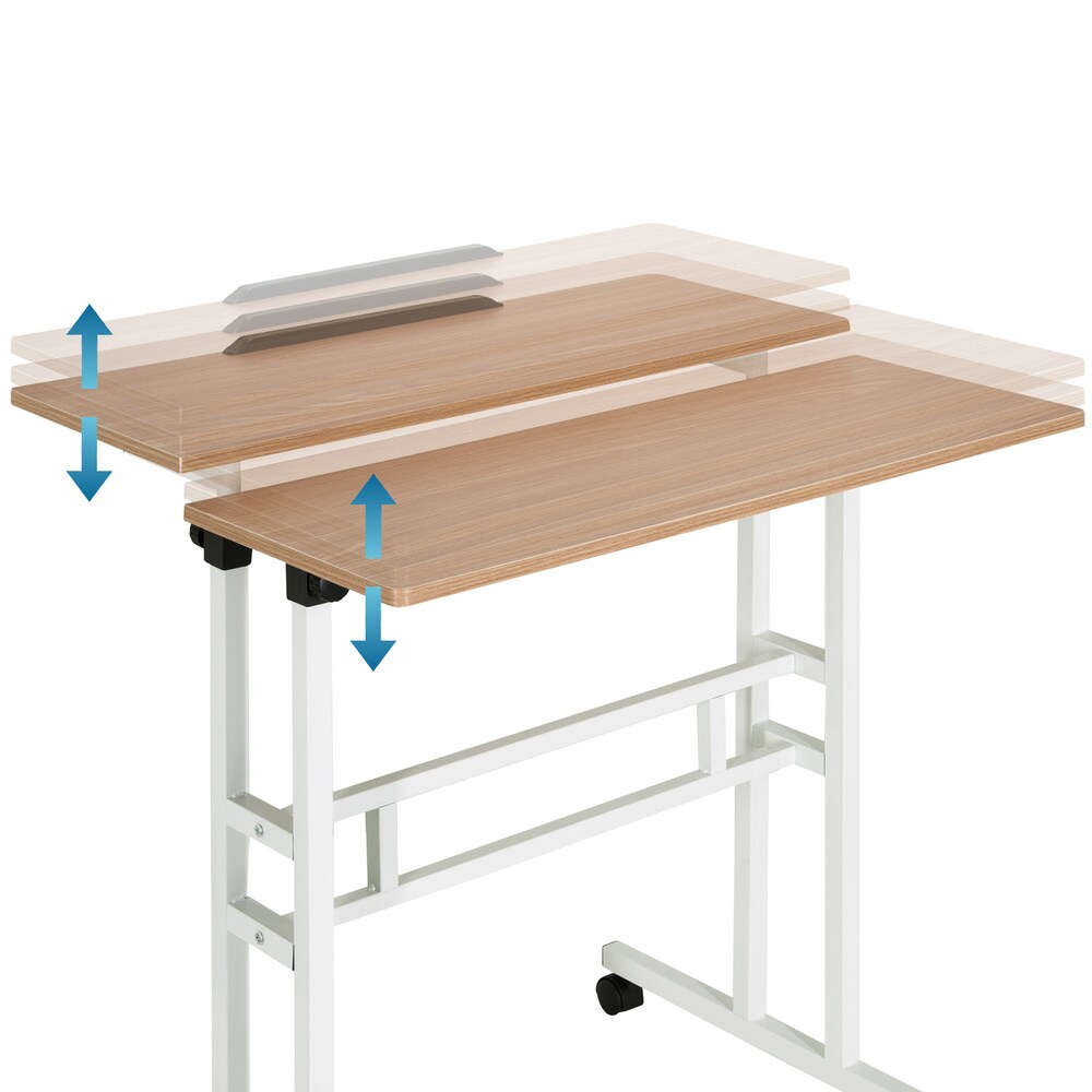 Stehschreibtisch WORKSTATION I Melaminharzbeschichtete Spanplatte, Gestell pulverbeschichteter Stahl hjh OFFICE