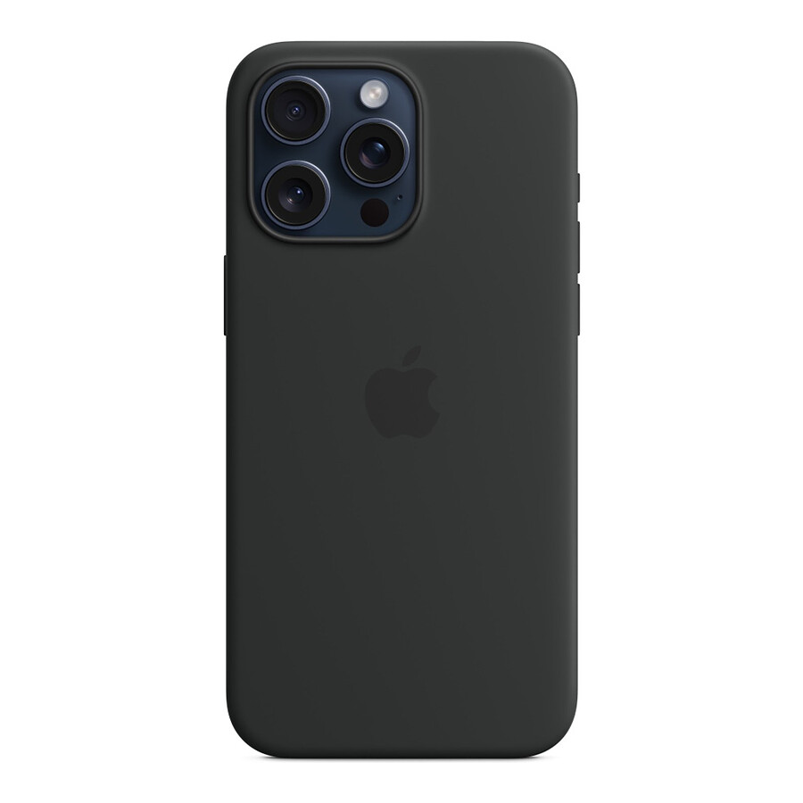 Apple Coque en silicone avec MagSafe pour iPhone 15 Pro Max - Noir