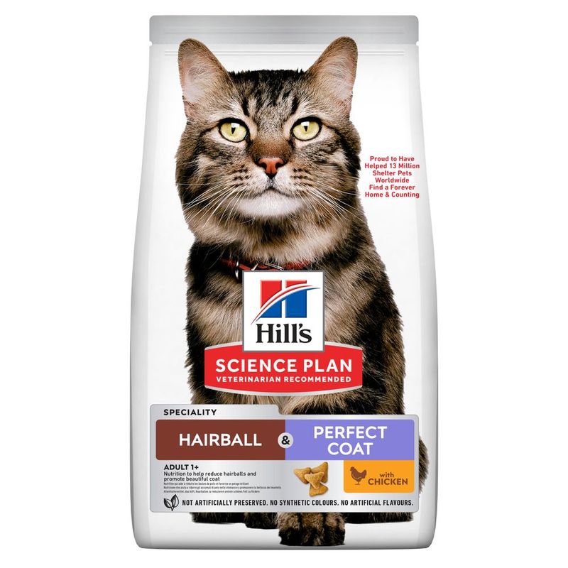 Hill's Science Plan Adult Hairball & Perfect Coat poulet