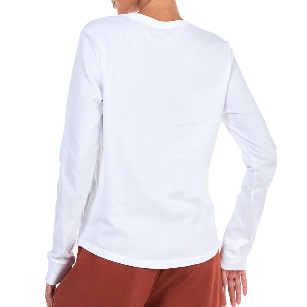 Nike T-shirt Manches Longues Blanc Femme Nike Ftra