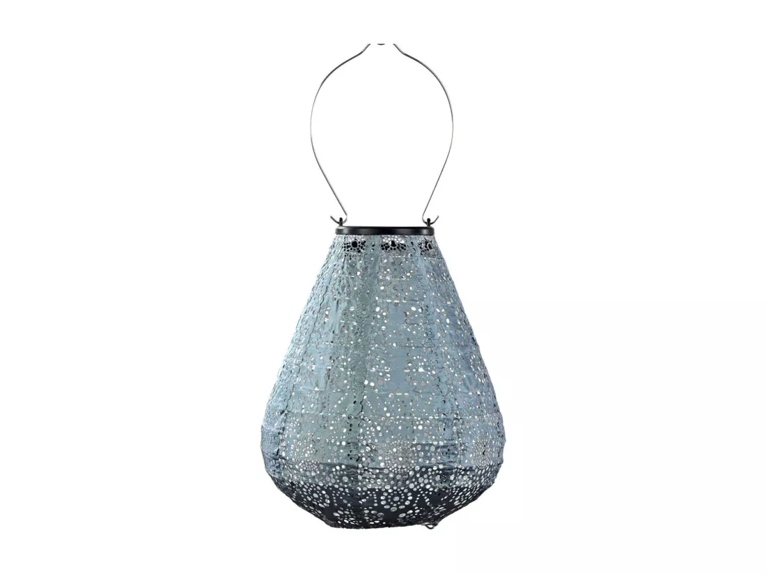 Lanterne solaire Tulip 20 cm Fiore - Gris bleu