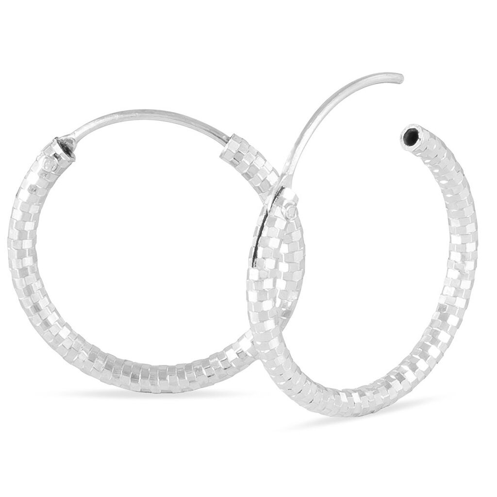 Créoles Argent Blanc Agathe
