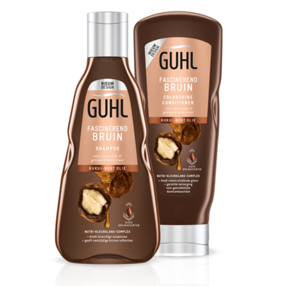 Guhl Fascinerend Bruin - Shampoo 1x 250 ml & Conditioner 1x 200 ml - Pakket