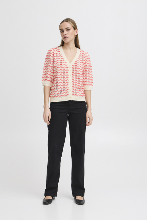 Ichi beige dames vest