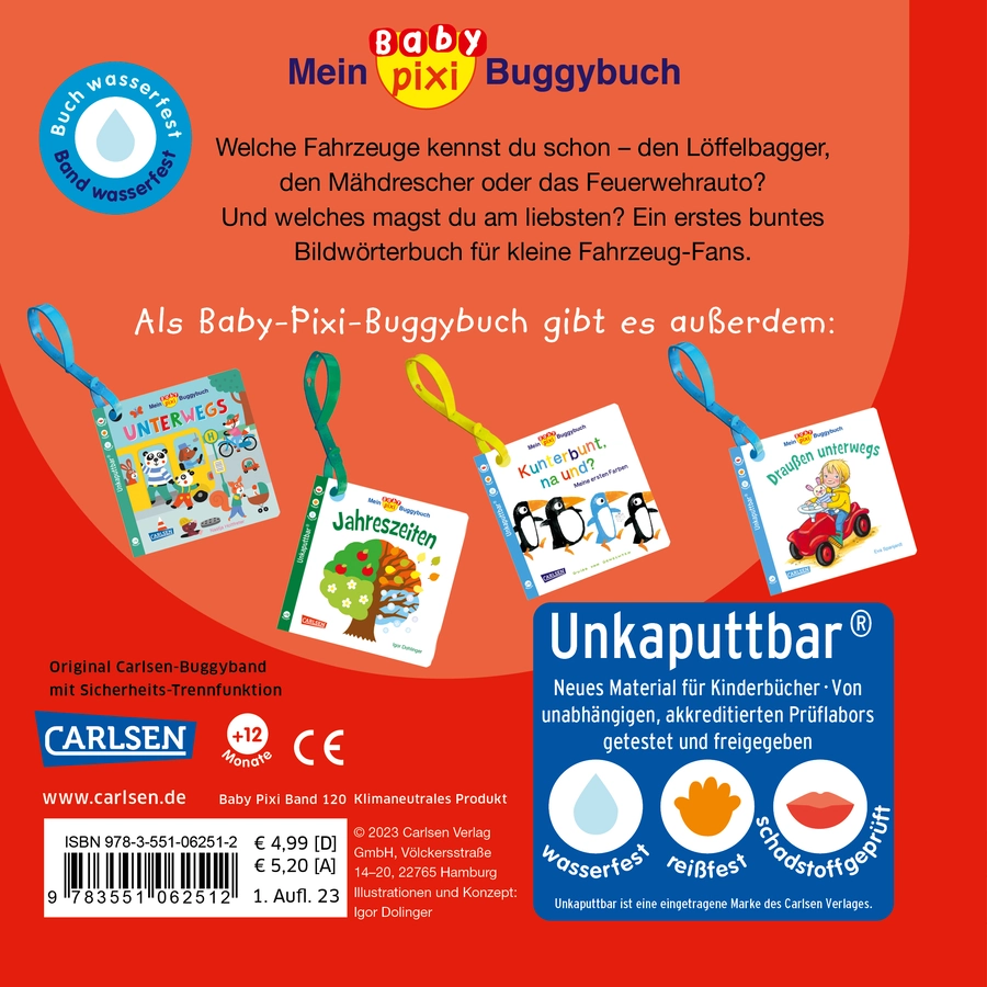 CARLSEN Mein Baby Pixi Buggybuch 134: Alle meine Fahrzeuge