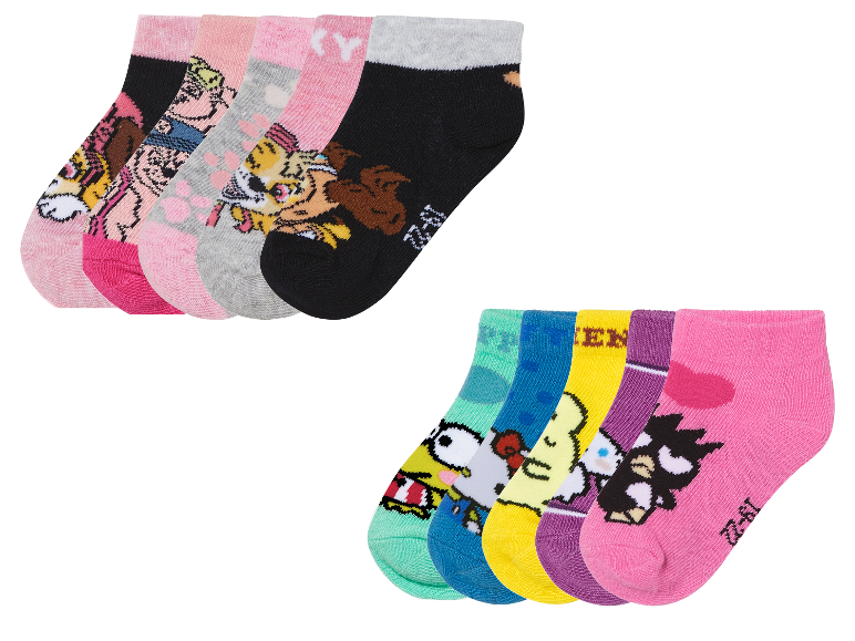 5 Paar kinder sokken Paw Patrol of Hello Kitty