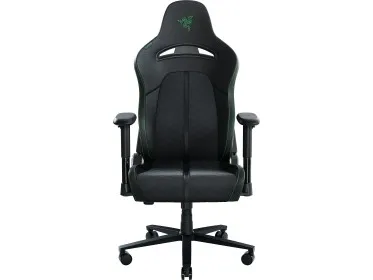 Razer Iskur X - Stol - armstøtter - T-formet - syntetisk læder, stål, elastomerisk polyuretan (EPU) - sort/grøn