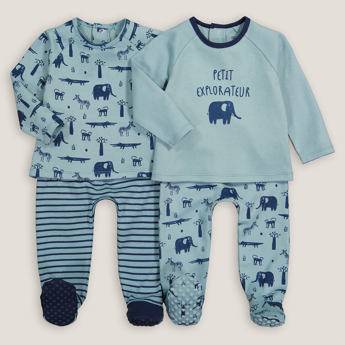 COLEÇÕES LA REDOUTE<br>Conjunto de 2 pijamas, 2 peças em malha interlock