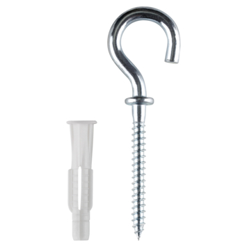 GAMMA kraagplug 6x36mm+schr.haak 4x65mm 4ST