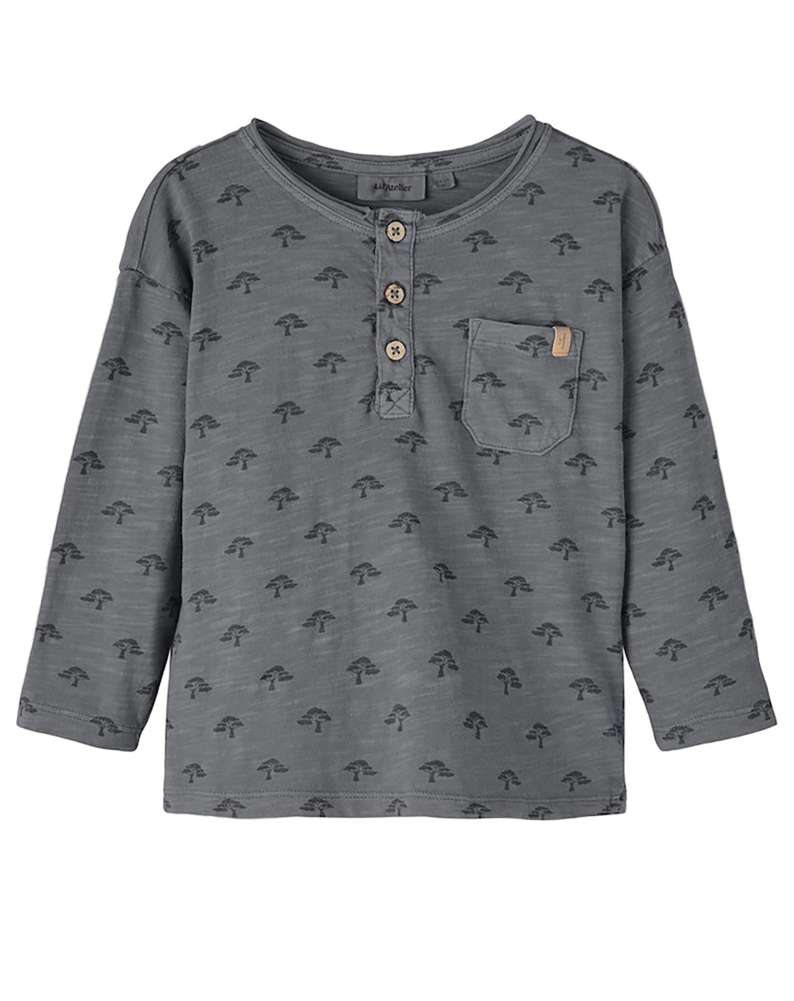 Langarmshirt NMMLIAM HENLEY in quiet shade