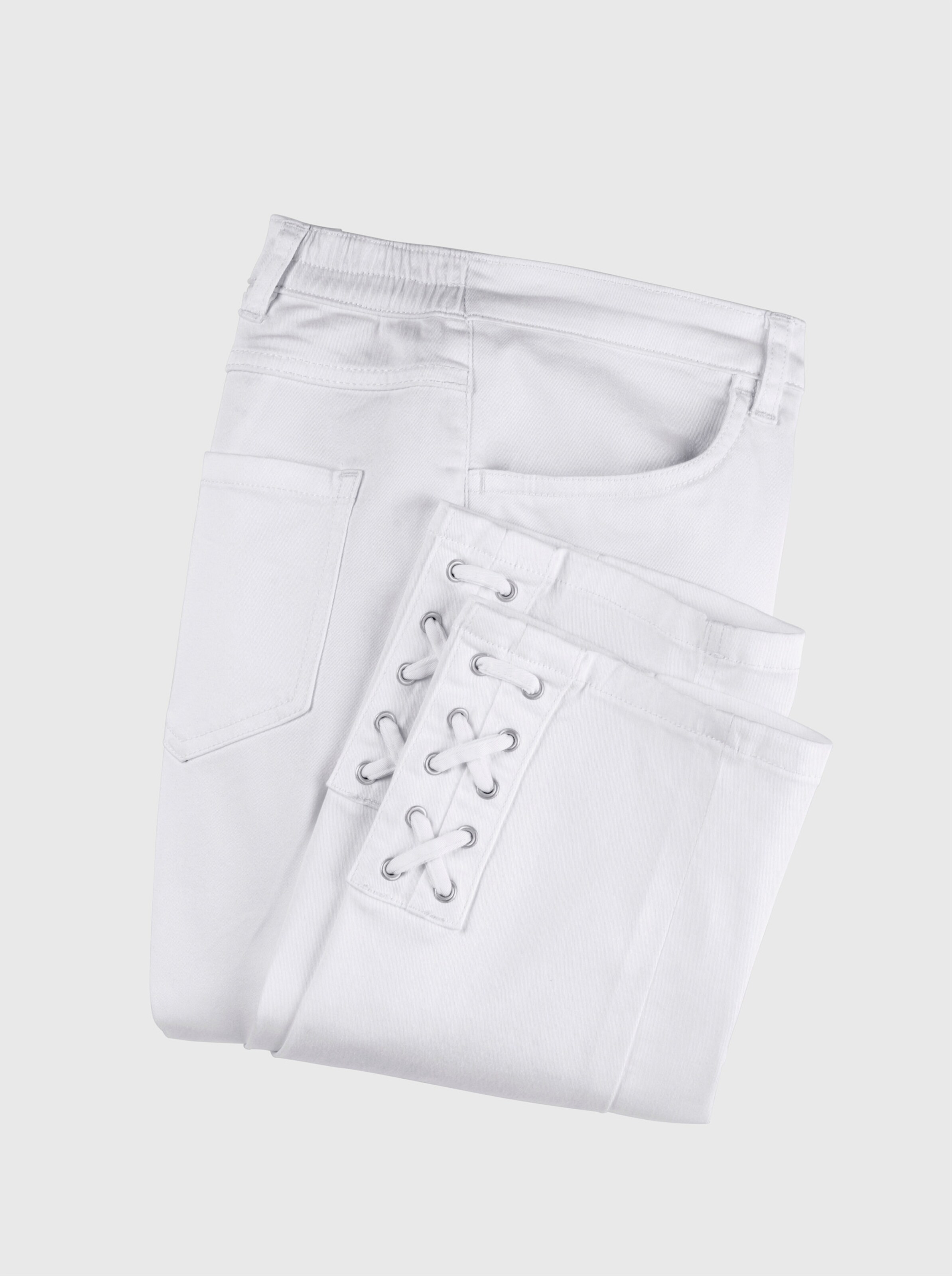 34-Jeans mit Zier-Schnürungen