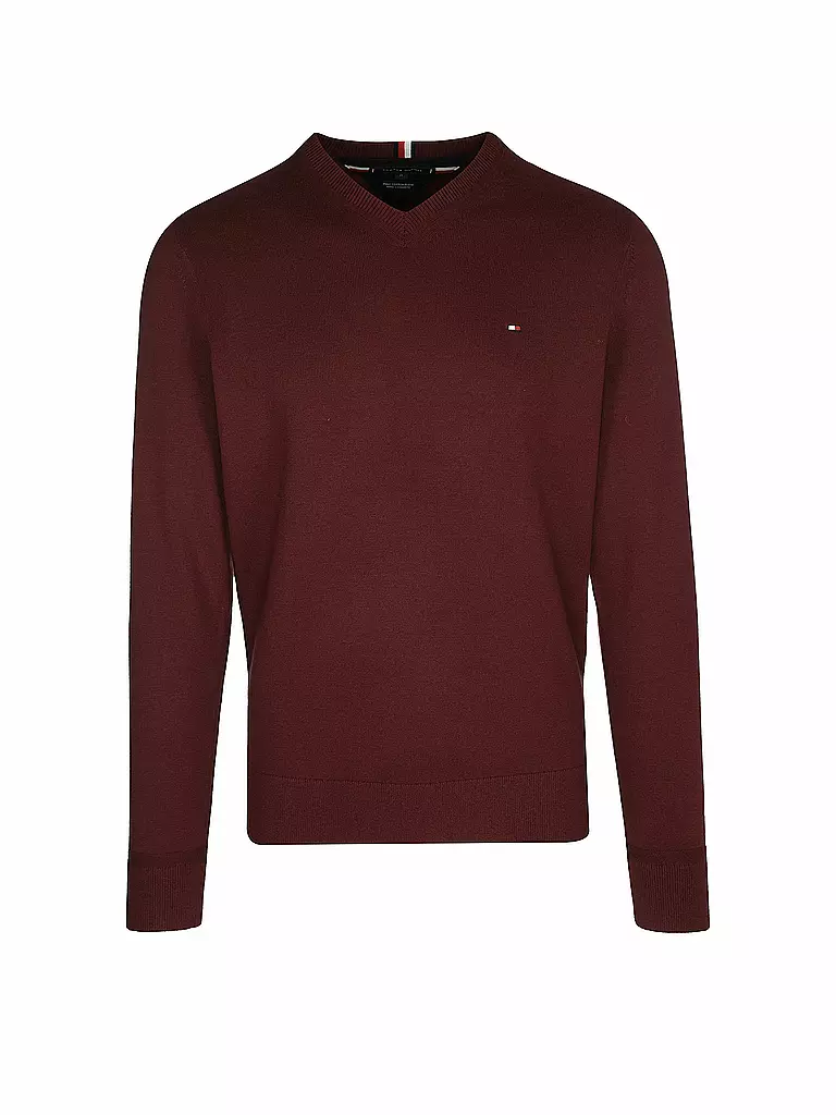 TOMMY HILFIGER Pullover dunkelrot