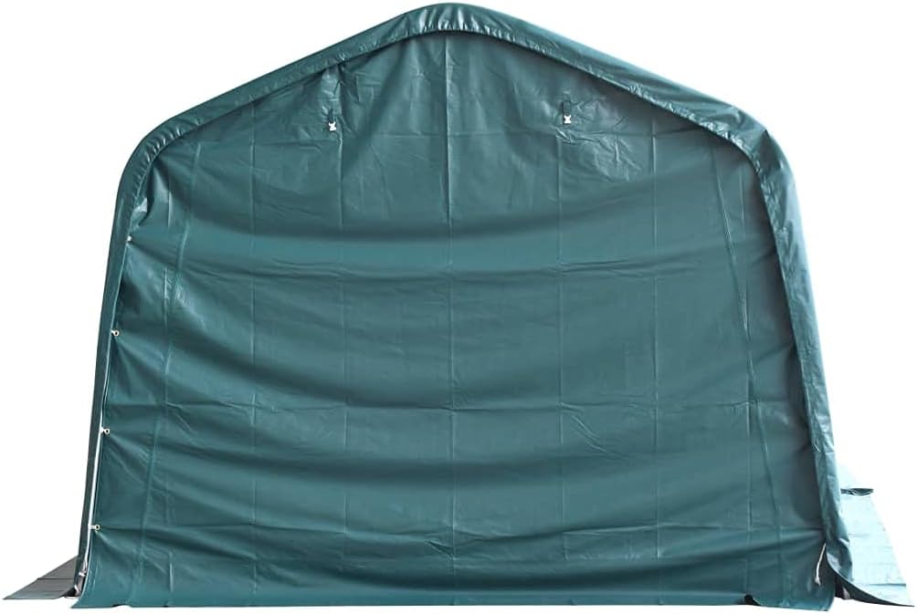 Weidezelt Weideunterstand Offenstall Weidehütte Pferde Schafe Kühe Unterstand Stall Shelter PVC 550 g/m² 3,3×3,2 m Dunkelgrün