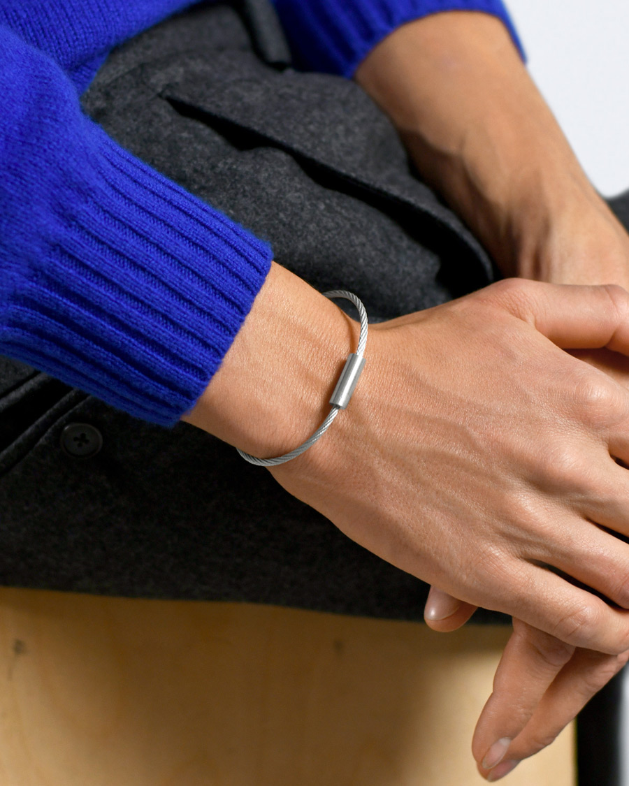 LE GRAMME Cable Bracelet Brushed Sterling Silver 9g