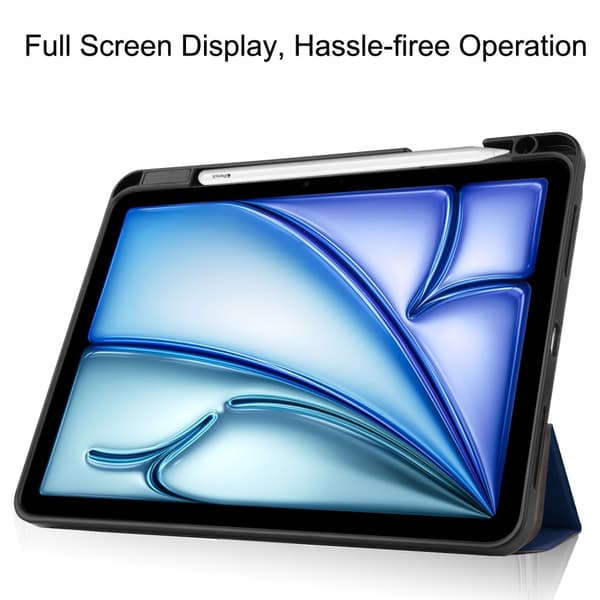 Til iPad Air 11 (2024) Slim Fit Tri-Foldbart Pennebrett - Mørkeblå