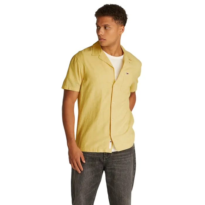 Tommy Hilfiger Regular Fit Linnen Blend SS Overhemd Heren
